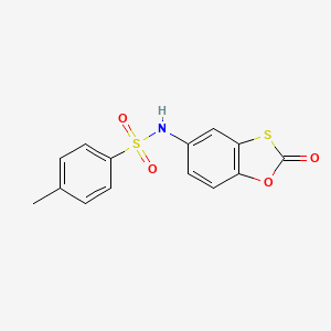 molecular formula C14H11NO4S2 B2772740 4-methyl-N-(2-oxo-1,3-benzoxathiol-5-yl)benzenesulfonamide CAS No. 315699-97-9