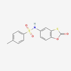 4-methyl-N-(2-oxo-1,3-benzoxathiol-5-yl)benzenesulfonamide
