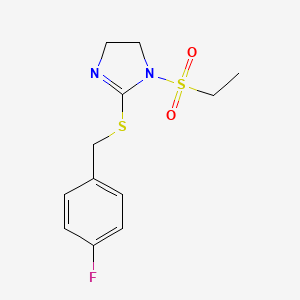 1-Ethylsulfonyl-2-[(4-fluorophenyl)methylsulfanyl]-4,5-dihydroimidazole