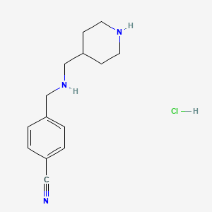 4-(((Piperidin-4-ylmethyl)amino)methyl)benzonitrile hydrochloride