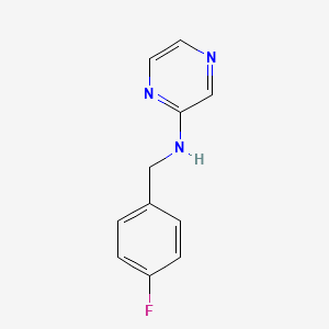 molecular formula C11H10FN3 B2772763 N-[(4-fluorophenyl)methyl]pyrazin-2-amine CAS No. 866151-20-4