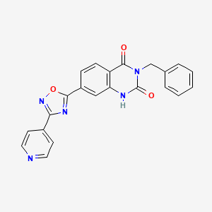 3-benzyl-7-(3-(pyridin-4-yl)-1,2,4-oxadiazol-5-yl)quinazoline-2,4(1H,3H)-dione