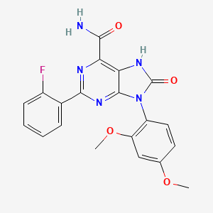 9-(2,4-dimethoxyphenyl)-2-(2-fluorophenyl)-8-oxo-8,9-dihydro-7H-purine-6-carboxamide