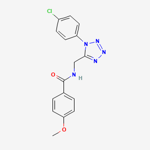 molecular formula C16H14ClN5O2 B2772789 N-((1-(4-chlorophenyl)-1H-tetrazol-5-yl)methyl)-4-methoxybenzamide CAS No. 1005306-08-0