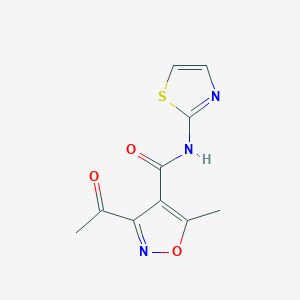 3-acetyl-5-methyl-N-(1,3-thiazol-2-yl)-1,2-oxazole-4-carboxamide