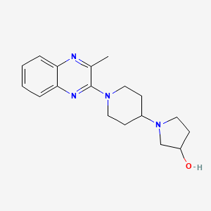 molecular formula C18H24N4O B2772797 1-[1-(3-Methylquinoxalin-2-yl)piperidin-4-yl]pyrrolidin-3-ol CAS No. 2380142-32-3