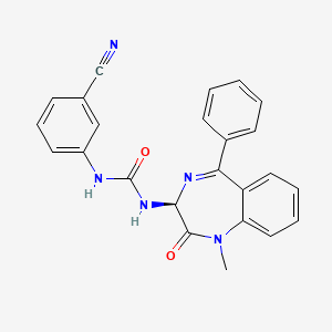 1-(1-methyl-2-oxo-5-phenyl-2,3-dihydro-1H-1,4-diazepin-3-yl)-3-(3-nitrilophenyl)urea