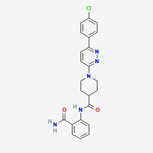 molecular formula C23H22ClN5O2 B2772812 N-(2-carbamoylphenyl)-1-(6-(4-chlorophenyl)pyridazin-3-yl)piperidine-4-carboxamide CAS No. 1105231-98-8