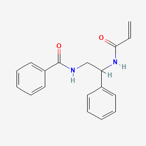 molecular formula C18H18N2O2 B2772819 N-[2-Phenyl-2-(prop-2-enoylamino)ethyl]benzamide CAS No. 2208966-18-9