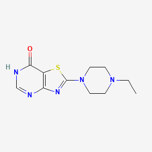 molecular formula C11H15N5OS B2772830 2-(4-ethylpiperazin-1-yl)-6H,7H-[1,3]thiazolo[4,5-d]pyrimidin-7-one CAS No. 1255783-47-1