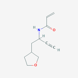 molecular formula C11H15NO2 B2772835 N-[1-(Oxolan-3-yl)but-3-yn-2-yl]prop-2-enamide CAS No. 2411241-02-4