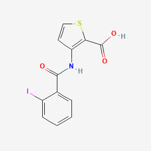 molecular formula C12H8INO3S B2772847 3-(2-Iodobenzamido)thiophene-2-carboxylic acid CAS No. 926186-87-0