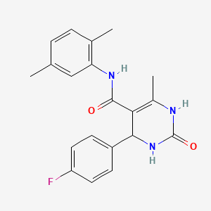 molecular formula C20H20FN3O2 B2772857 N-(2,5-dimethylphenyl)-4-(4-fluorophenyl)-6-methyl-2-oxo-1,2,3,4-tetrahydropyrimidine-5-carboxamide CAS No. 537680-40-3
