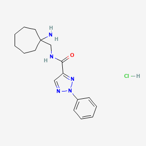 molecular formula C17H24ClN5O B2772864 N-[(1-aminocycloheptyl)methyl]-2-phenyl-2H-1,2,3-triazole-4-carboxamide hydrochloride CAS No. 2418730-28-4