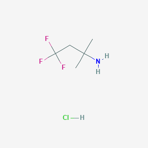 molecular formula C5H11ClF3N B2772869 4,4,4-Trifluoro-2-methylbutan-2-amine hydrochloride CAS No. 93339-72-1