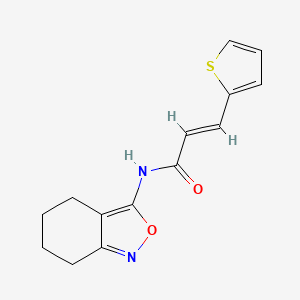 (E)-N-(4,5,6,7-tetrahydrobenzo[c]isoxazol-3-yl)-3-(thiophen-2-yl)acrylamide