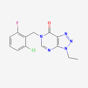 6-(2-chloro-6-fluorobenzyl)-3-ethyl-3H-[1,2,3]triazolo[4,5-d]pyrimidin-7(6H)-one