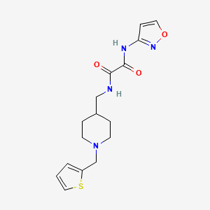 molecular formula C16H20N4O3S B2772882 N1-(isoxazol-3-yl)-N2-((1-(thiophen-2-ylmethyl)piperidin-4-yl)methyl)oxalamide CAS No. 953231-02-2