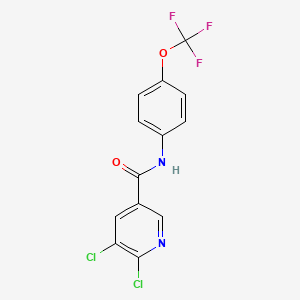5,6-dichloro-N-[4-(trifluoromethoxy)phenyl]pyridine-3-carboxamide