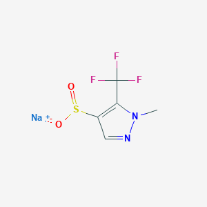 molecular formula C5H4F3N2NaO2S B2772889 sodium 1-methyl-5-(trifluoromethyl)-1H-pyrazole-4-sulfinate CAS No. 2137679-15-1