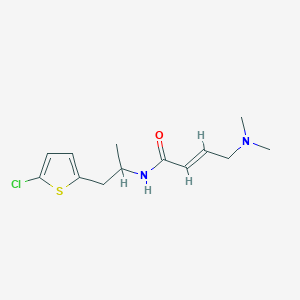 (E)-N-[1-(5-Chlorothiophen-2-yl)propan-2-yl]-4-(dimethylamino)but-2-enamide