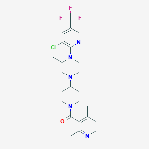 (4-(4-(3-Chloro-5-(trifluoromethyl)pyridin-2-yl)-3-methylpiperazin-1-yl)piperidin-1-yl)(2,4-dimethylpyridin-3-yl)methanone