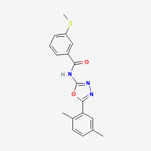 molecular formula C18H17N3O2S B2772923 N-[5-(2,5-dimethylphenyl)-1,3,4-oxadiazol-2-yl]-3-(methylsulfanyl)benzamide CAS No. 898451-24-6