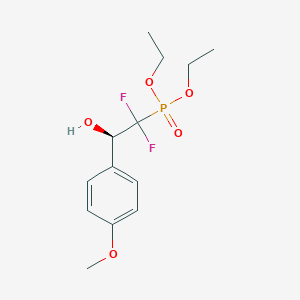 molecular formula C13H19F2O5P B2772926 Diethyl (1,1-difluoro-2-hydroxy-2-(4-methoxyphenyl)ethyl)phosphonate CAS No. 84443-04-9