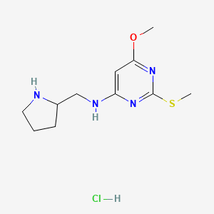 6-Methoxy-2-(methylthio)-N-(pyrrolidin-2-ylmethyl)pyrimidin-4-amine hydrochloride