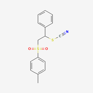2-[(4-Methylphenyl)sulfonyl]-1-phenylethyl thiocyanate