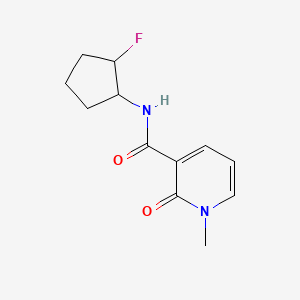 molecular formula C12H15FN2O2 B2772934 N-(2-fluorocyclopentyl)-1-methyl-2-oxo-1,2-dihydropyridine-3-carboxamide CAS No. 2201244-18-8