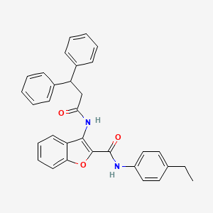 3-(3,3-diphenylpropanamido)-N-(4-ethylphenyl)benzofuran-2-carboxamide
