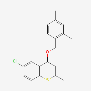 6-chloro-4-[(2,4-dimethylbenzyl)oxy]-2-methyl-3,4,4a,8a-tetrahydro-2H-thiochromene
