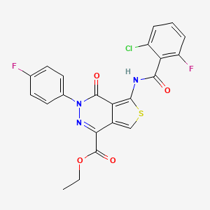 Ethyl 5-[(2-chloro-6-fluorobenzoyl)amino]-3-(4-fluorophenyl)-4-oxothieno[3,4-d]pyridazine-1-carboxylate