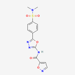 N-(5-(4-(N,N-dimethylsulfamoyl)phenyl)-1,3,4-oxadiazol-2-yl)isoxazole-5-carboxamide
