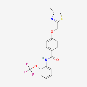 4-((4-methylthiazol-2-yl)methoxy)-N-(2-(trifluoromethoxy)phenyl)benzamide