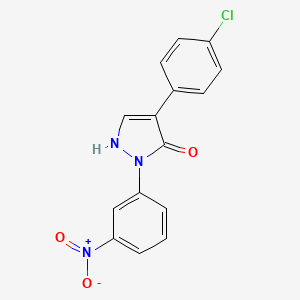 4-(4-chlorophenyl)-2-(3-nitrophenyl)-1,2-dihydro-3H-pyrazol-3-one