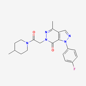 1-(4-fluorophenyl)-4-methyl-6-(2-(4-methylpiperidin-1-yl)-2-oxoethyl)-1H-pyrazolo[3,4-d]pyridazin-7(6H)-one
