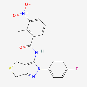 N-(2-(4-fluorophenyl)-4,6-dihydro-2H-thieno[3,4-c]pyrazol-3-yl)-2-methyl-3-nitrobenzamide