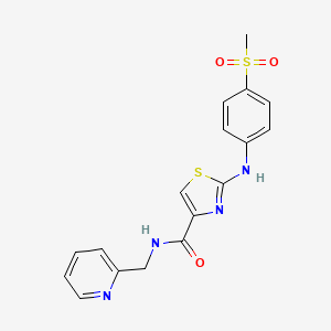 2-((4-(methylsulfonyl)phenyl)amino)-N-(pyridin-2-ylmethyl)thiazole-4-carboxamide