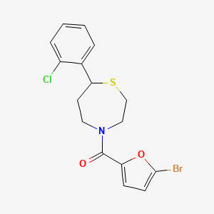 (5-Bromofuran-2-yl)(7-(2-chlorophenyl)-1,4-thiazepan-4-yl)methanone