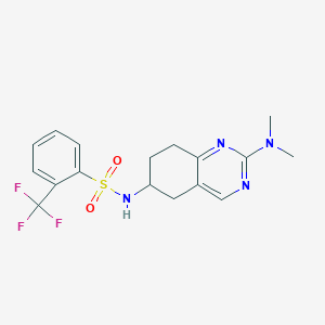 N-[2-(dimethylamino)-5,6,7,8-tetrahydroquinazolin-6-yl]-2-(trifluoromethyl)benzene-1-sulfonamide