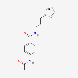 molecular formula C16H19N3O2 B2772999 N-(3-(1H-pyrrol-1-yl)propyl)-4-acetamidobenzamide CAS No. 1226457-72-2