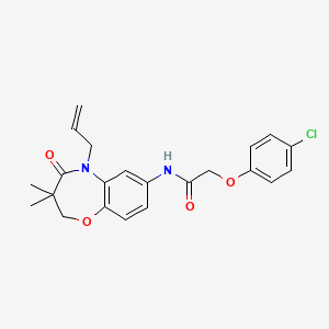 N-(5-allyl-3,3-dimethyl-4-oxo-2,3,4,5-tetrahydrobenzo[b][1,4]oxazepin-7-yl)-2-(4-chlorophenoxy)acetamide