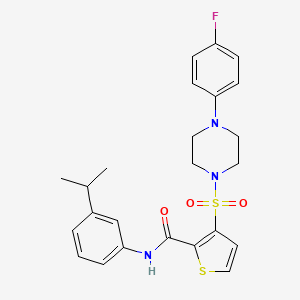 3-{[4-(4-fluorophenyl)piperazin-1-yl]sulfonyl}-N-[3-(propan-2-yl)phenyl]thiophene-2-carboxamide