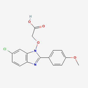 2-{[6-chloro-2-(4-methoxyphenyl)-1H-1,3-benzimidazol-1-yl]oxy}acetic acid