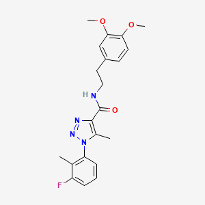 molecular formula C21H23FN4O3 B2773007 N-[2-(3,4-dimethoxyphenyl)ethyl]-1-(3-fluoro-2-methylphenyl)-5-methyl-1H-1,2,3-triazole-4-carboxamide CAS No. 1326874-86-5