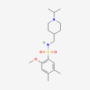 N-((1-isopropylpiperidin-4-yl)methyl)-2-methoxy-4,5-dimethylbenzenesulfonamide