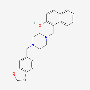 1-((4-(Benzo[d][1,3]dioxol-5-ylmethyl)piperazin-1-yl)methyl)naphthalen-2-ol