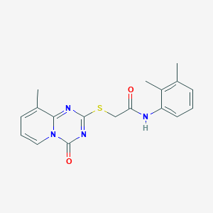 molecular formula C18H18N4O2S B2773031 N-(2,3-dimethylphenyl)-2-({9-methyl-4-oxo-4H-pyrido[1,2-a][1,3,5]triazin-2-yl}sulfanyl)acetamide CAS No. 896339-36-9